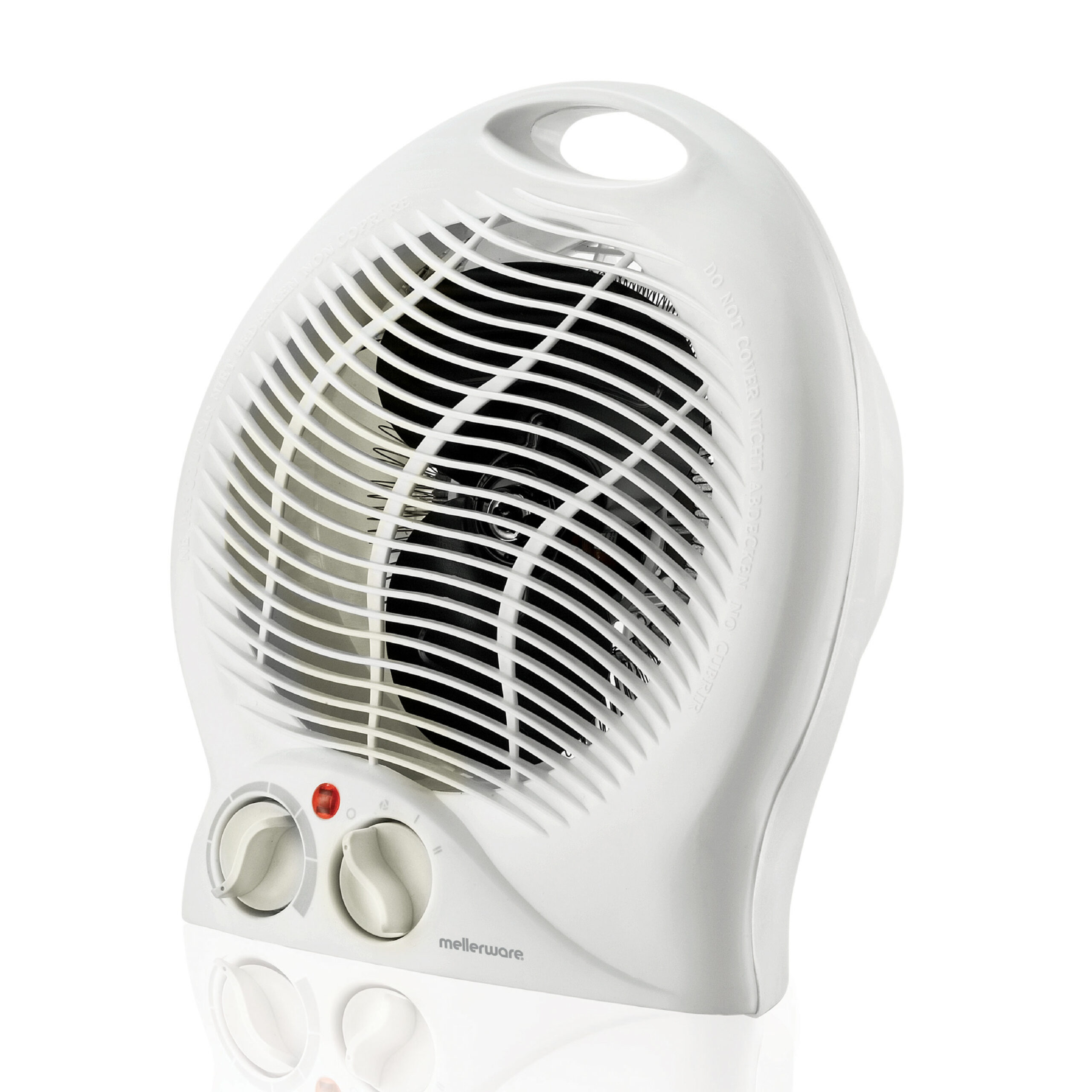 MELLERWARE HEATER FLOOR FAN WHITE 2HEAT SET SWISS