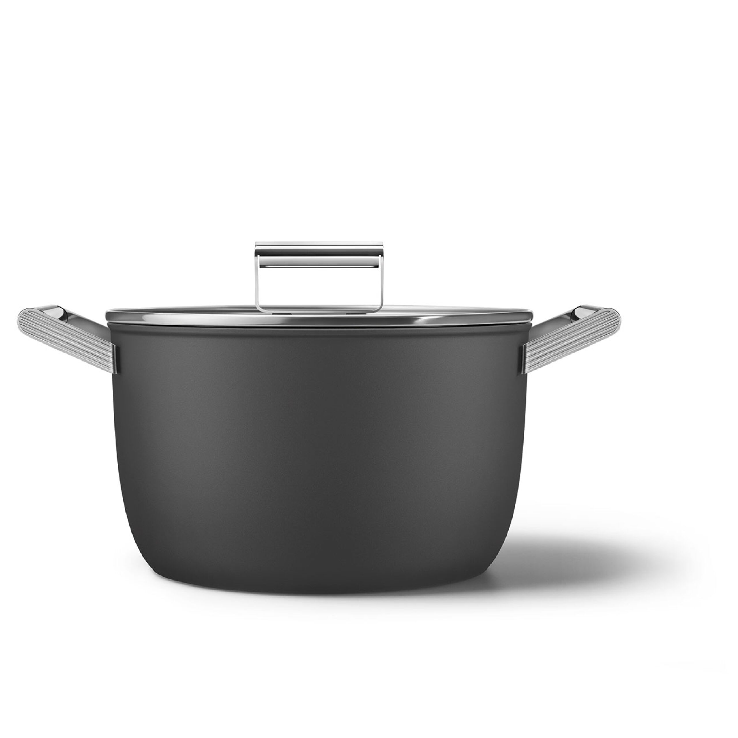 SMEG CASSEROLE 26CM WITH LID BLACK