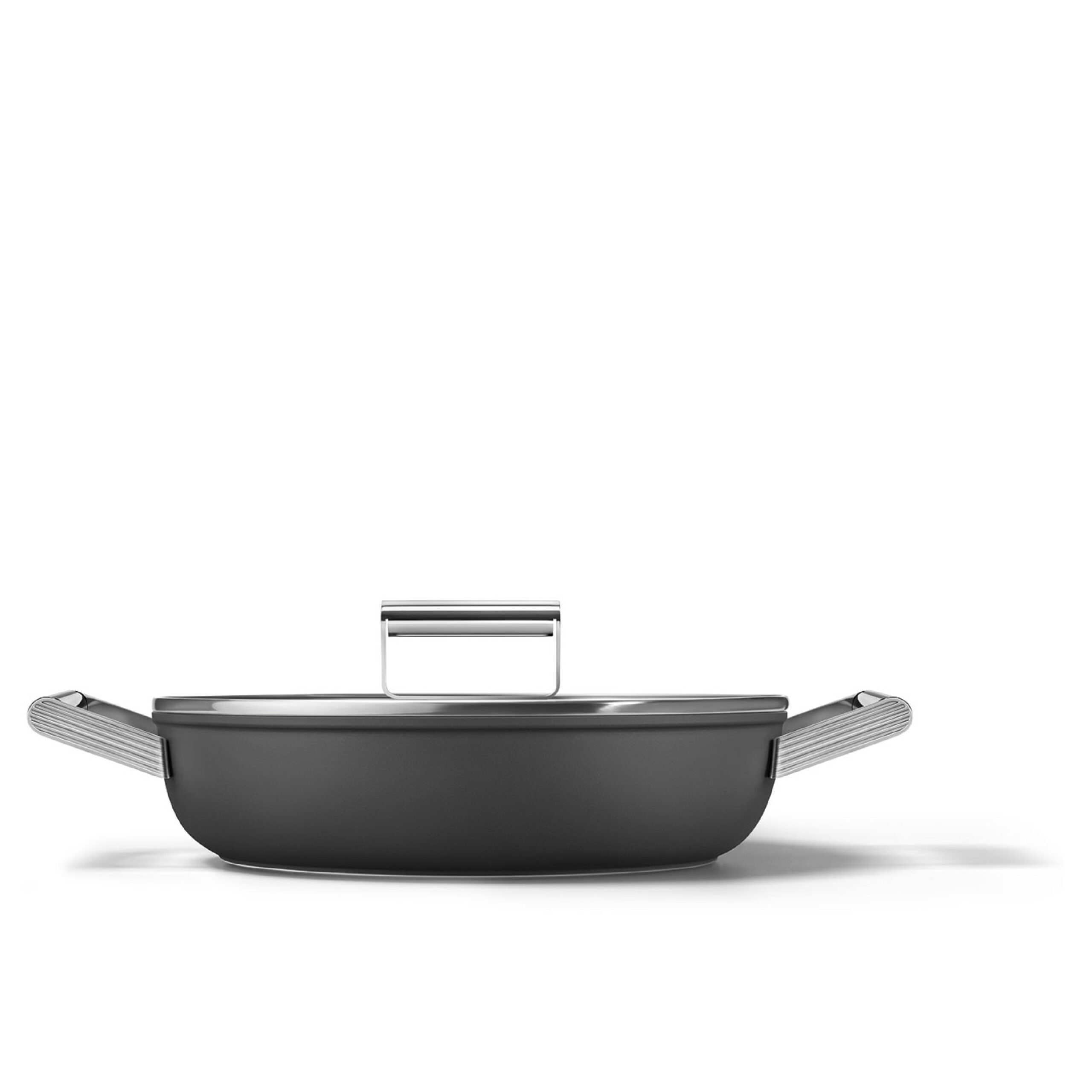 SMEG DEEPPAN 28CM W/LID BLACK