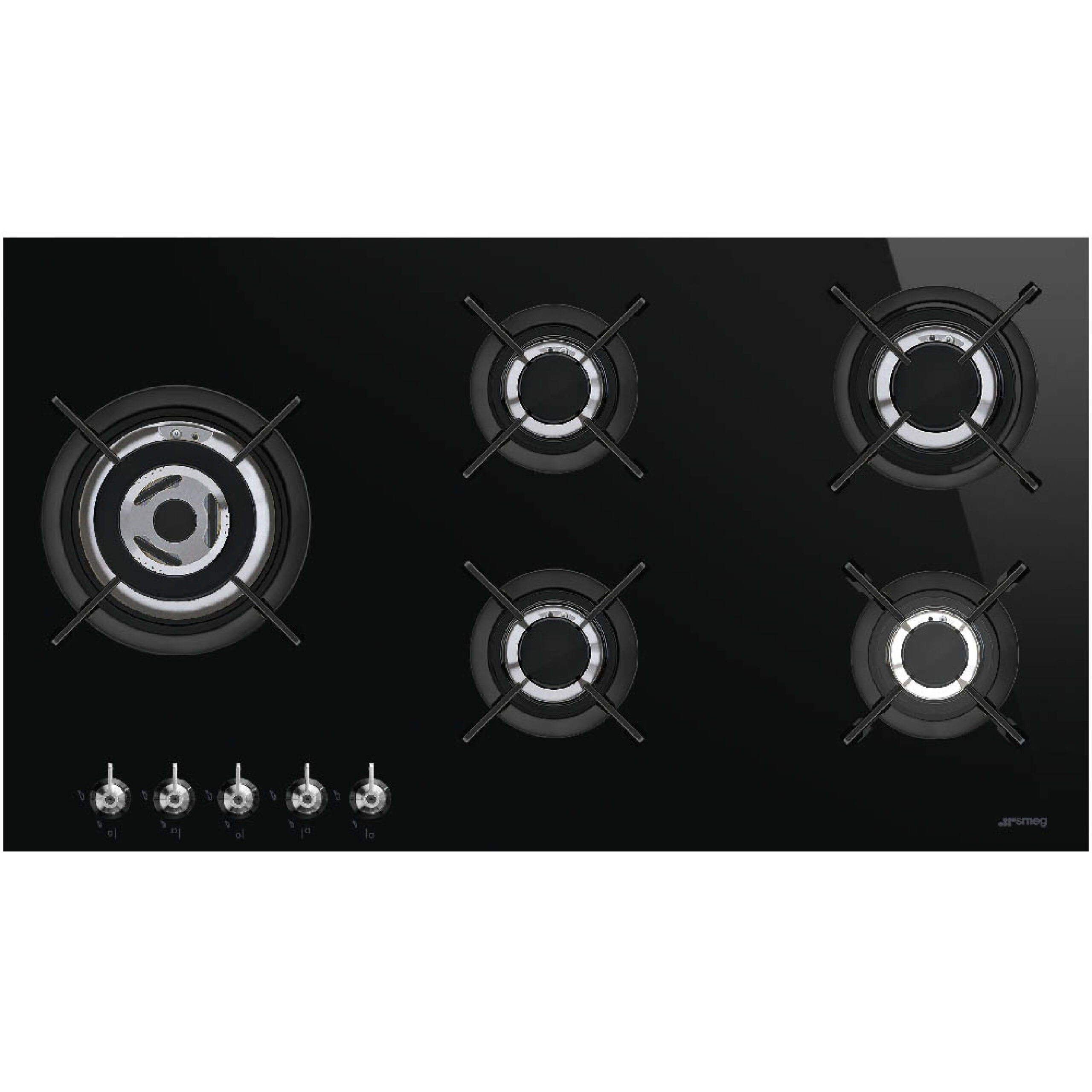 SMEG 90CM GAS ON GLASS HOB