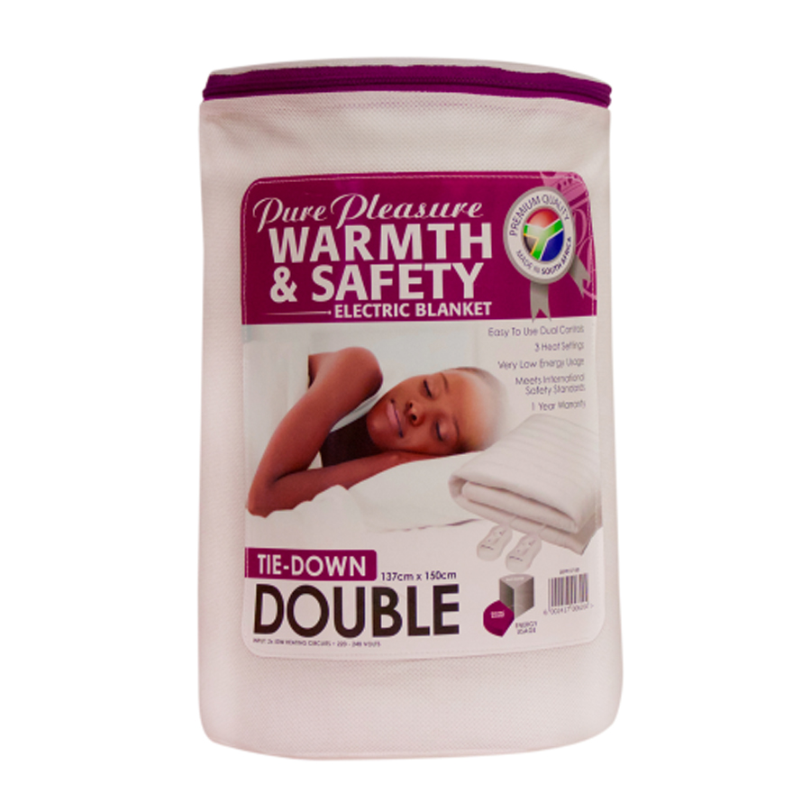 PURE PLEASURE DOUBLE TIE DOWNN ELEC BLANKET - Modern Living