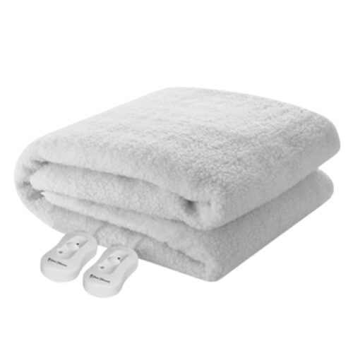 PURE PLEASURE DOUBLE SHERPA FITTED ELEC BLANKET