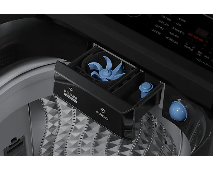 SAMSUNG 13KG TOP LOADER WASHING MACHINE BLK CAVIAR - Image 6