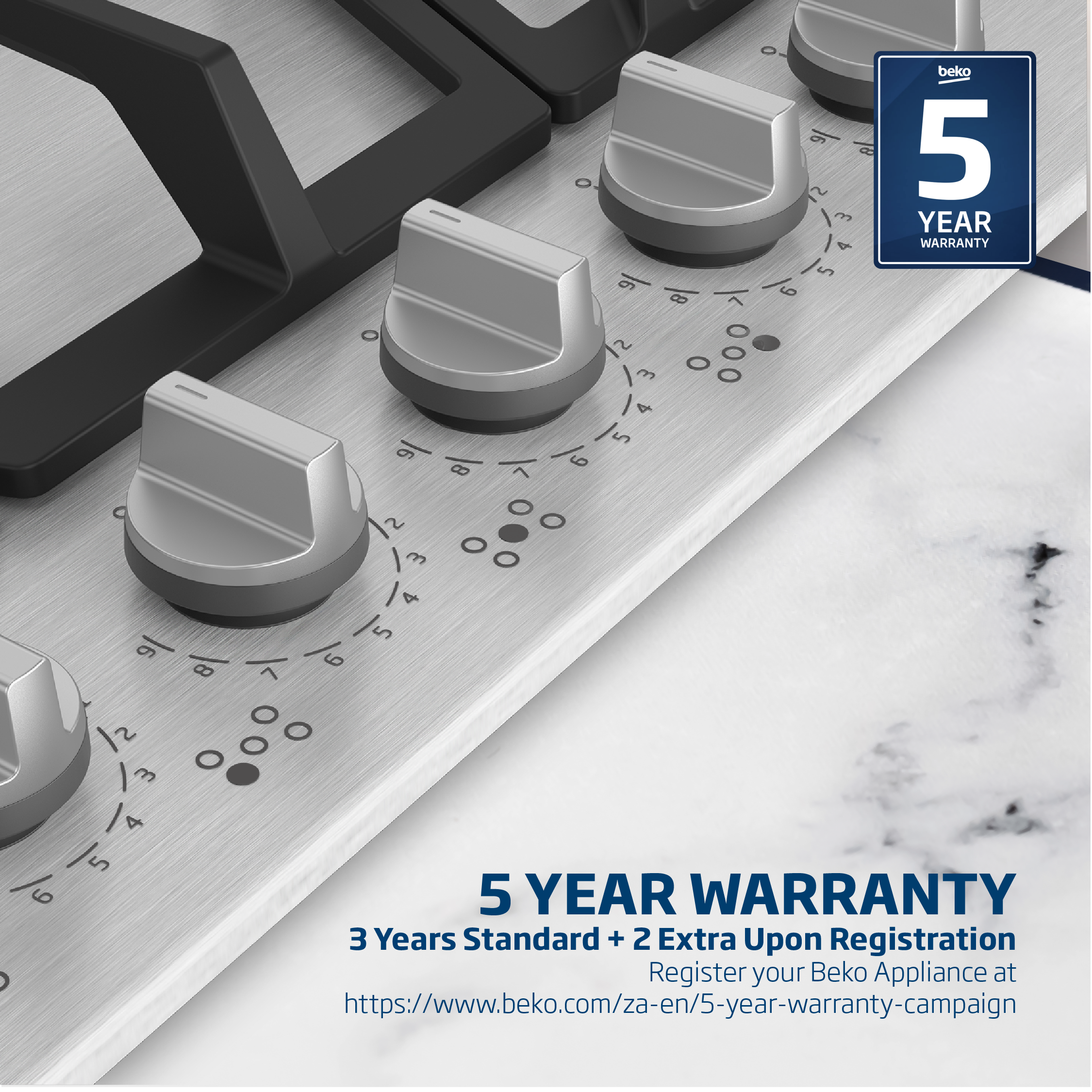 BEKO 75CM GAS HOB INOX - Image 2