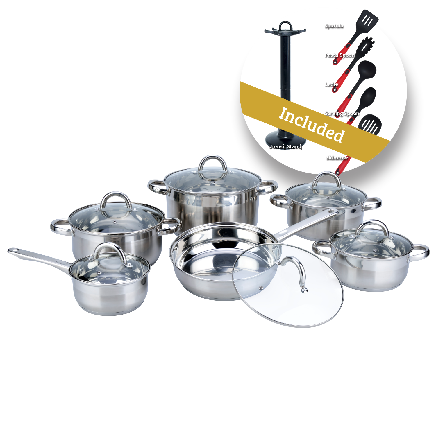 SNAPPY CHEF 12PC SUPREME COOKWARE SET
