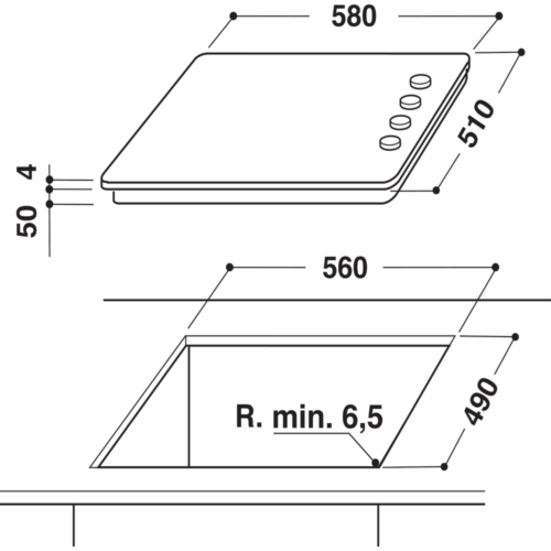 WHIRLPOOL BUILT IN ELECTRIC HOB - Image 4