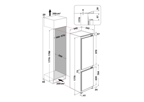 WHIRLPOOL BUILT IN REFRIGERATOR 273L A+ STOP FROST - Image 7