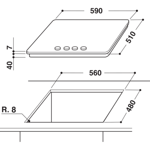 WHIRLPOOL BUILT IN GAS HOB - Image 3