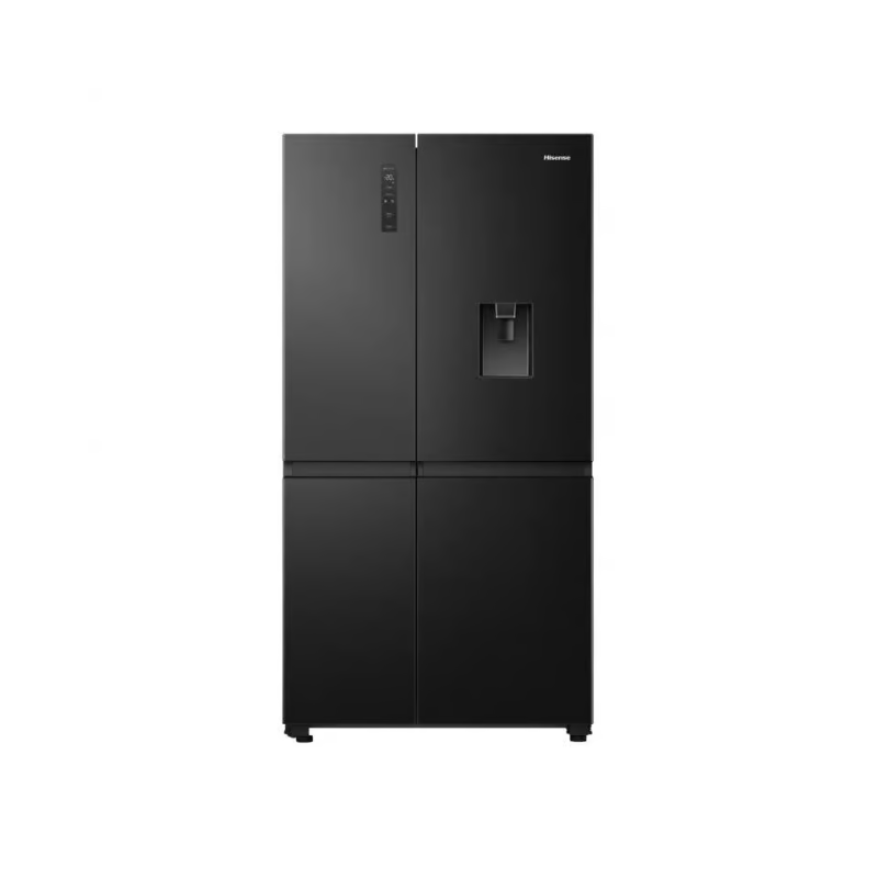 HISENSE 631L SIDE BY SIDE FRIDGE + W/DISP BLK S/S